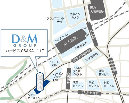 大阪オフィス周辺地図
